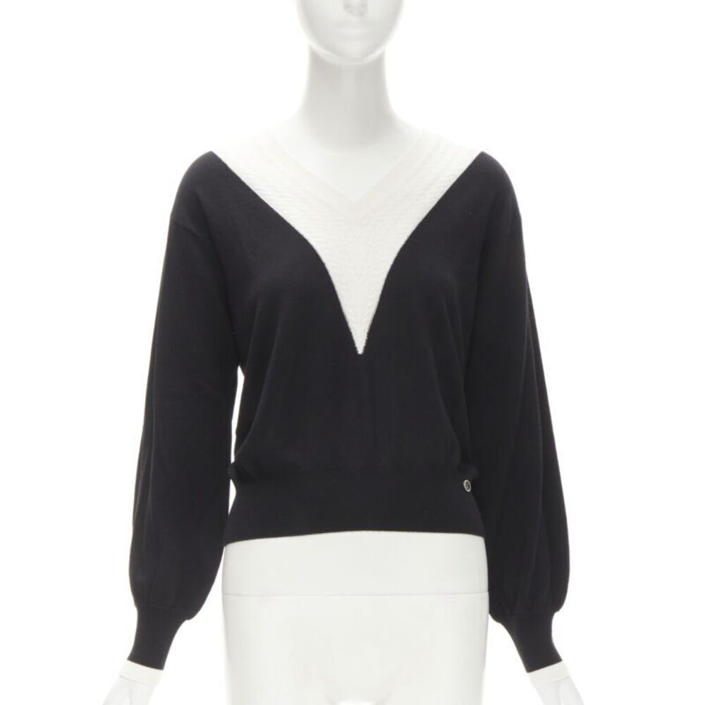 Chanel Wool Cable Knit Sweater